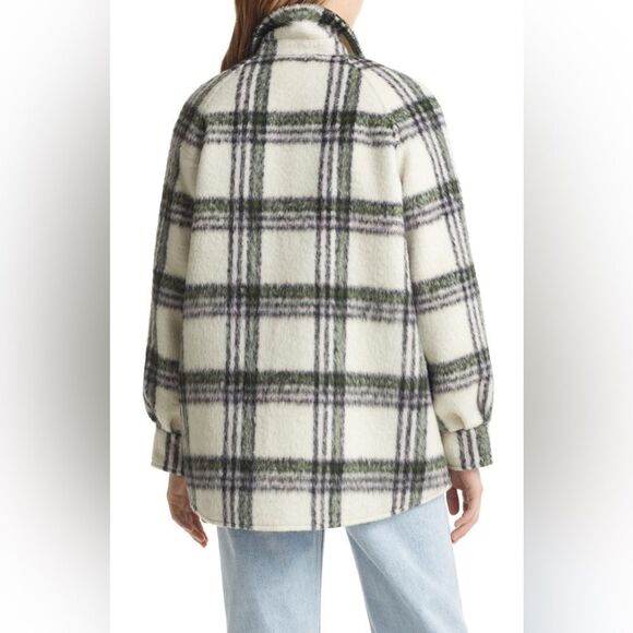 NWT Avec Les Filles Plaid Zip Front Jacket Shacket - Picture 4 of 15